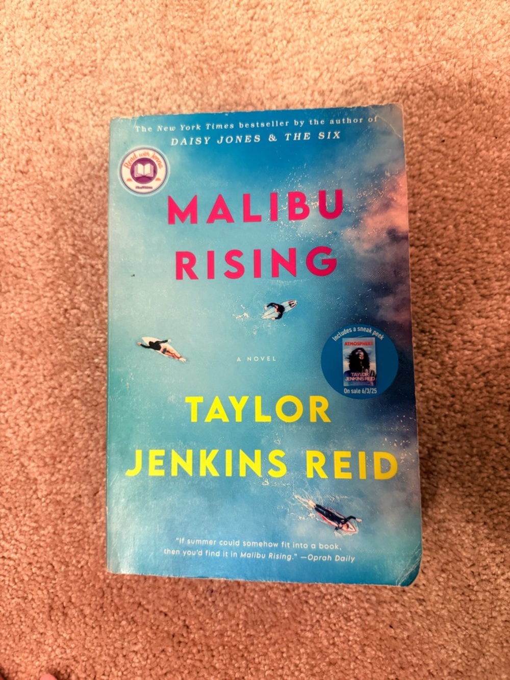Malibu Rising by Taylor Jenkins Reid - Blue Cover Paperback
